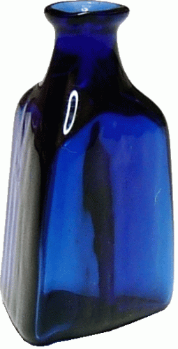 (image for) Cobalt Blue Triangular Medicine Bottle