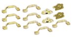 (image for) Window Hardware Gold Plastic 8 Handles & 4 Locks