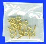 (image for) Brass Screw Eyes 12pc