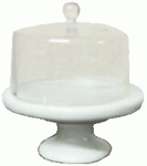 (image for) Porcelain Cake Stand with Glass Dome