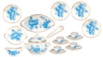 (image for) Blue Floral Table Set 18pc - Porcelain