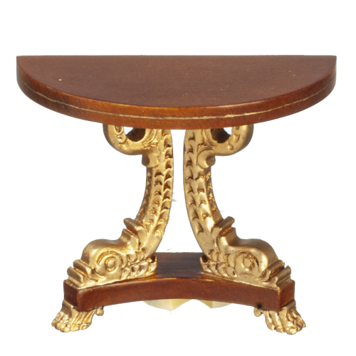 (image for) Demilune Console Table w/ Carved Fish Legs