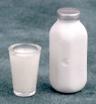 (image for) Quart Bottle of Milk w/ Glass of Milk