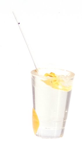 (image for) Glass of Water w/ Lemon & Straw