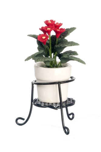 (image for) Red Floor Plant w/ Wire Planter