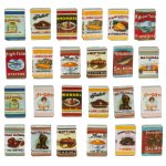 (image for) Old Fashioned Square Grocery Tins - Set of 24