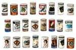 (image for) Old Fashioned Round Grocery Tins - Set of 24