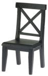 (image for) Cross Buck Chair - Black