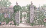 (image for) Floral Garden Arbor Wall Mural