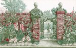 (image for) Floral Garden Arbor Wall Mural B