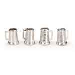 (image for) Beer Mugs Steins Pewter 4pc