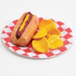 (image for) Hot Dog w/ Chips Checkered Plate