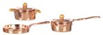 (image for) Copper Cooking Pots & Pan Set 5pc