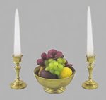 (image for) 1/2in Scale Fruit Bowl w/ Candlesticks