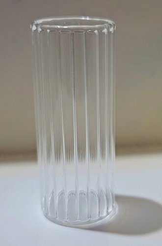 (image for) Ribbed Glass Tall Floor Vase