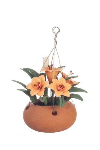 (image for) Orange Lilies Hanging Plant