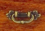 (image for) Oval Drop Drawer Pull Antique Brass