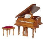 (image for) Baby Grand Piano w/ Bench - Walnut