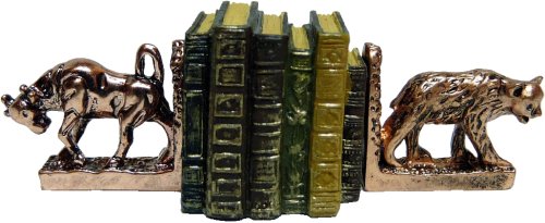 (image for) Bronzed Pair of Bull & Bear Bookends