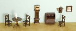 (image for) 1/4in Scale Living Room Set Plastic/9pc