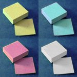 (image for) Colored Square Note Pads 4pc 24 Sheets Pads Discontinued