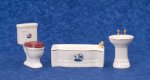 (image for) Modern Bath Set w/ Blue Duck Decal - 3pc