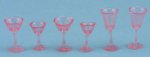 (image for) 6pc Pink Stemware Set