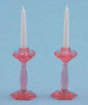 (image for) Pink Candle Holders Plastic