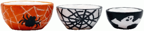 (image for) Halloween Ceramic Mixing Bowl Set 3pc