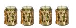 (image for) 4 Tumblers w/ Filigree - Green