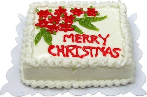 (image for) White Merry Christmas Sheet Cake