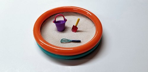 (image for) Sandbox w/ Sand Pail Shovel Rake