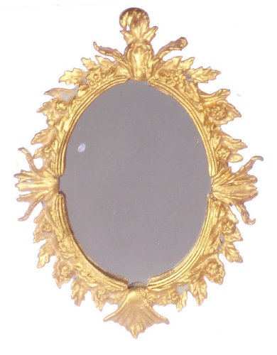 (image for) Ornate Oval Antiqued Wall Mirror