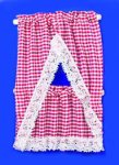 (image for) Kitchen Curtain Gingham Red