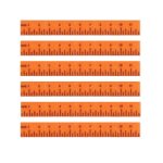 (image for) School Ruler Orange 6pc