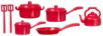 (image for) Red Pots & Pans Plastic 10pc