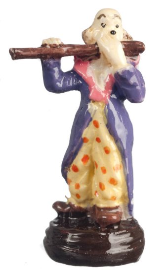 (image for) Clown w/ Flute Figurine on Base