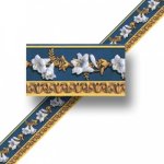 (image for) 1/2in Scale Blue & Gold Wallpaper Border Sheet