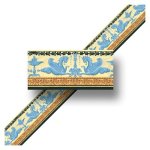 (image for) 1/2in Scale Light Yellow & Baby Blue Wallpaper Border Sheet