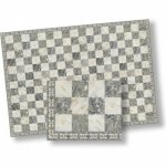 (image for) 1/2in Scale Gray Check Faux Marble Sheet w/ Border