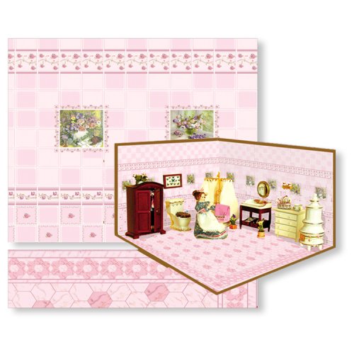 (image for) Pink Tiled Room Decorating Kit #8