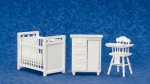 (image for) Nursery Furniture - White - 3pc