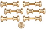 (image for) 6 Pairs Threaded Dollhouse Door Knobs