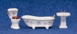 (image for) Bath Set w/ Lavender Flowers - 3pc