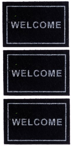 (image for) Black Welcome Mats 3pc