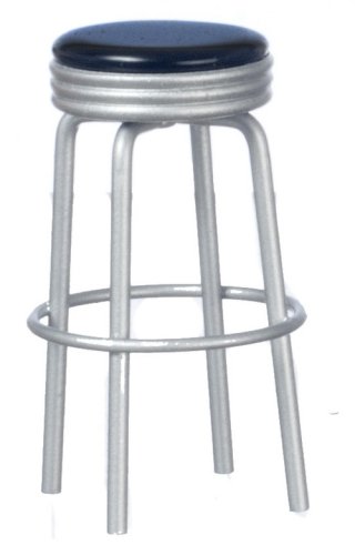 (image for) 1950s Black & Silver Stool