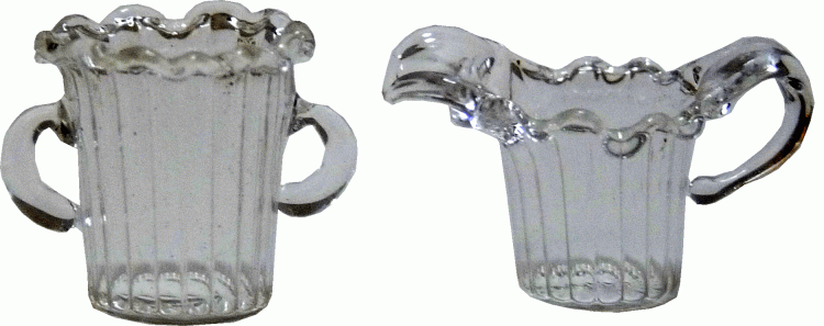 (image for) Glass Creamer & Sugar Bowl Set