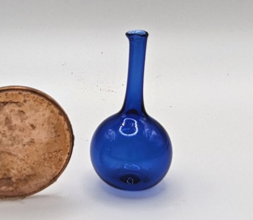 (image for) Blue Glass Onion Jar Vase