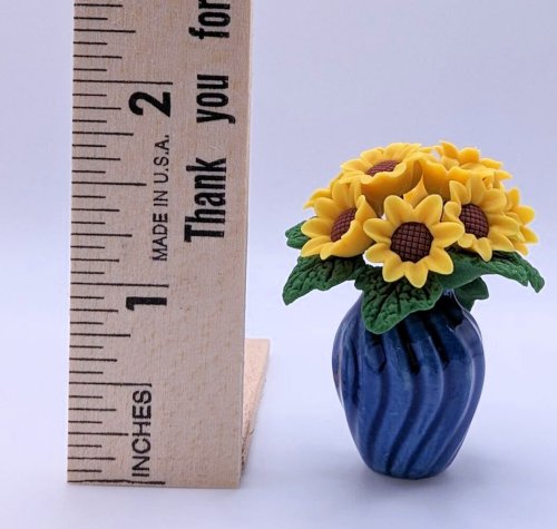 (image for) Sunflowers in Blue Vase