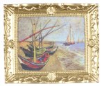 (image for) Boats at St Maries by Vincent Van Gogh Framed